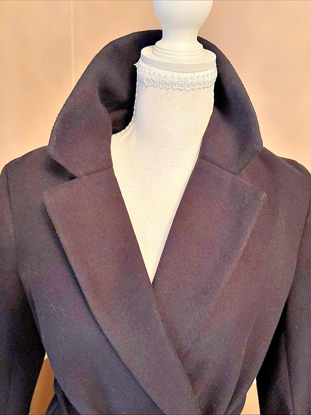 H&M Wrap Trench Coat in Black Size S. Chest is 18 inches across. Length 37in - Picture 2 of 10